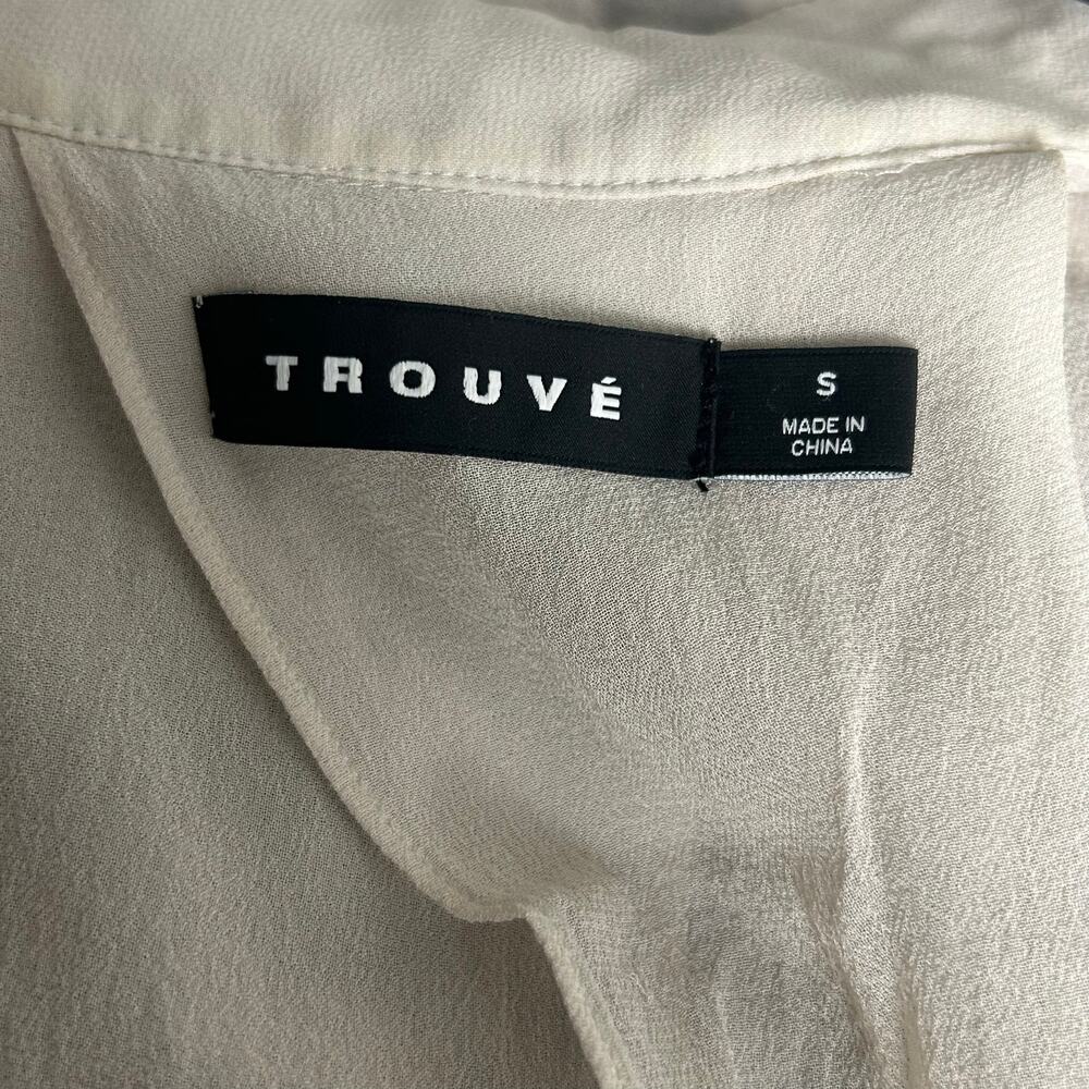 Trouvé Black and Cream Silk Tank Top Size S - Picture 7 of 8